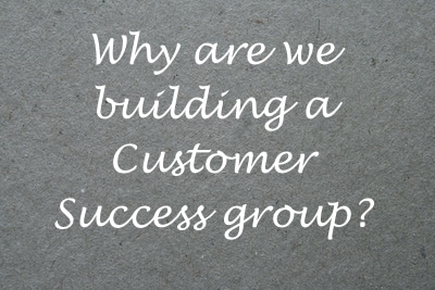 Why are we building a Customer Success group