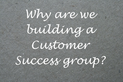 Why are we building a Customer Success group