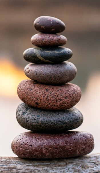 Image of rocks piled on top of one another to form a tower