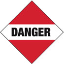 Square image with text Danger